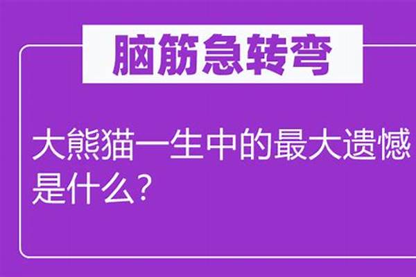 大熊猫一生中最遗憾的事是什么